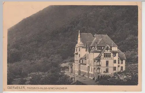 (85261) AK Oberweiler, Friedrich-Hilda-Genesungsheim, Feldpost 1916
