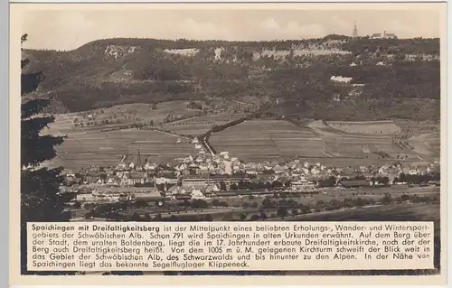 (84747) Foto AK Spaichingen, Ansicht mit Dreifaltigkeitsberg 1933-45