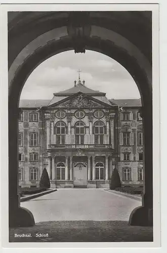 (83953) Foto AK Schloss Bruchsal, vor 1945