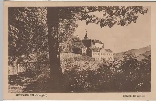 (82859) AK Gernsbach (Murgtal), Schloss Eberstein, 1922