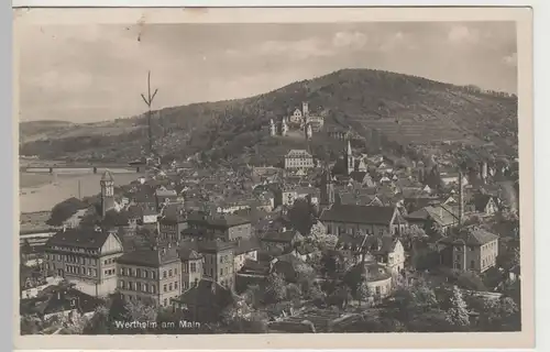 (81845) Foto AK Wertheim am Main, Gesamtansicht 1935