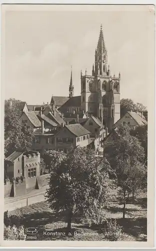 (80303) Foto AK Konstanz am Bodensee, Münster, vor 1945