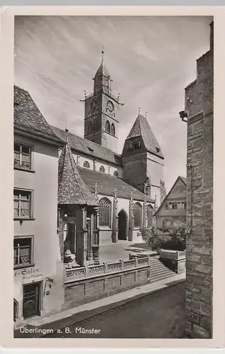 (80300) Foto AK Überlingen am Bodensee, Münster