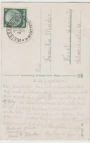 (79537) AK Weißenstein (Lauterstein), Gesamtansicht 1933