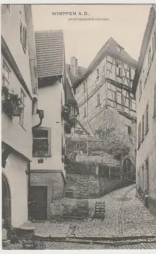 (79525) AK Wimpfen am Berg, Apothekergässchen, vor 1945