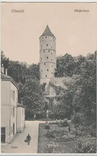 (79514) AK Biberach an der Riß , Weißer Turm, vor 1945