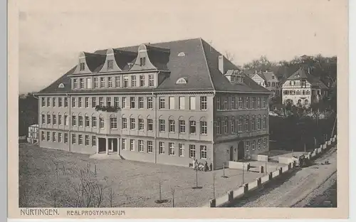 (79425) AK Nürtingen, Realgymnasium, Feldpost 1914