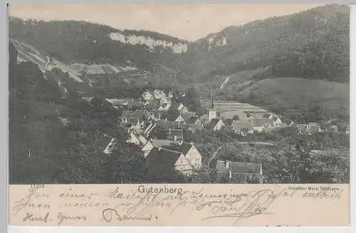 (79382) AK Gutenberg, Lenningen, Panorama 1904