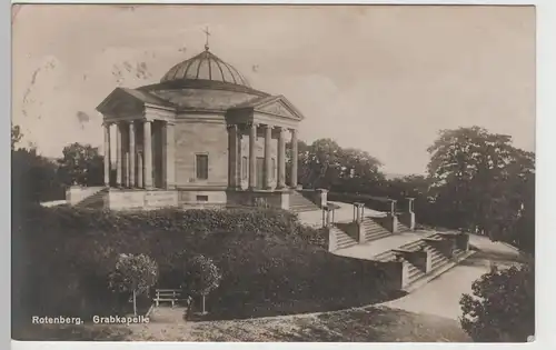 (79345) Foto AK Rotenberg, Grabkapelle, Württemberg 1929