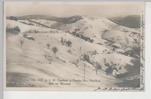 (79343) Foto AK Wiedener Eck, Blick ins Wiesental 1928