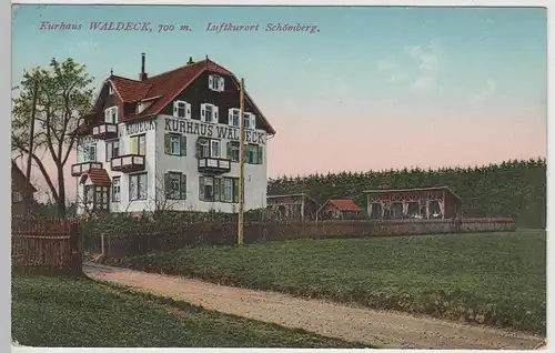 (79300) AK Schömberg, Calw, Kurhaus Waldeck 1916