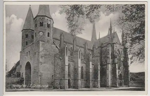 (79102) AK Wimpfen im Tal, Stiftskirche, vor 1945