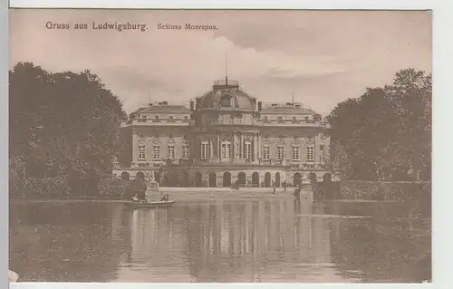 (77022) AK Ludwigsburg, Scjloss Monrepos, 1908