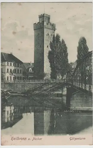 (76857) AK Heilbronn, Götzenturm, 1907