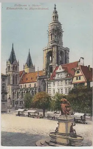 (76856) AK Heilbronn, Kilianskirche mit Mayerdenkmal, 1920er