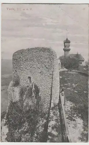 (76838) AK Burg Teck mit dem Teckturm 1905