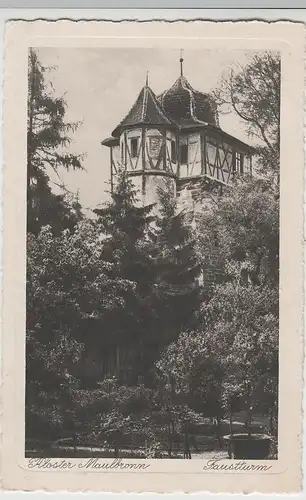 (76837) AK Kloster Maulbronn, Faustturm, 1929