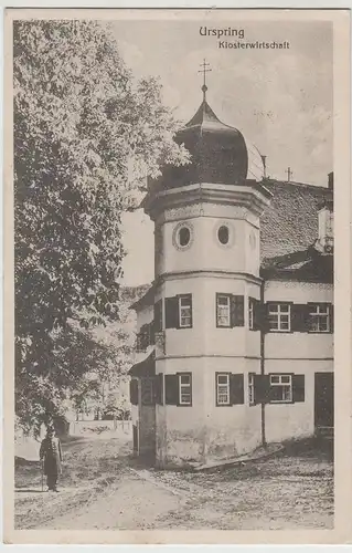 (76833) AK Urspring bei Schelklingen, Klosterwirtschaft, 1918