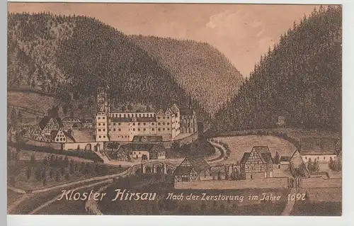 (76735) AK Kloster Hirsau nach der Zerstörung im Jahre 1692, gel. 1913