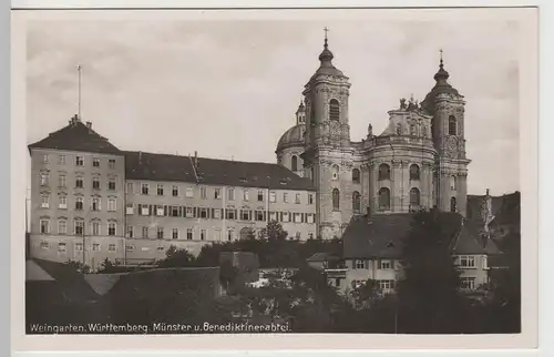 (74980) Foto AK Weingarten, Münster und Benediktinerabtei