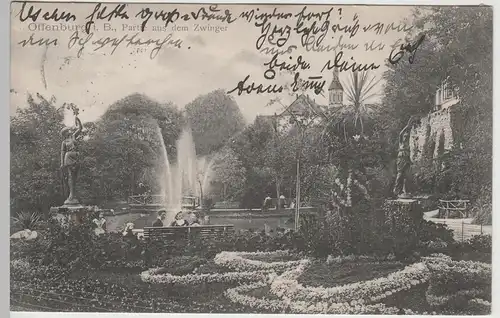 (74929) AK Offenburg, Partie aus dem Zwinger, 1907