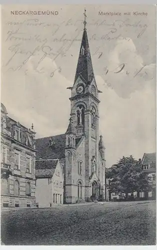 (7320) AK Neckargemünd, St. Johannes Nepomuk Kirche 1911