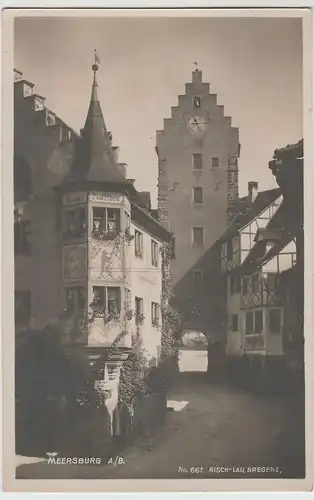 (72834) Foto AK Meersburg, Bodensee, Gasthof zum Bären, Obertor, v. 1945