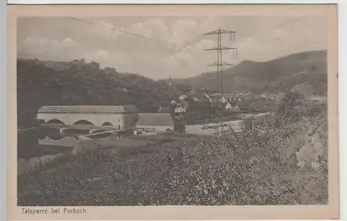 (71120) AK Schwarzenbachtalsperre bei Forbach, vor 1945