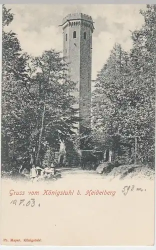 (7017) AK Gruß vom Königstuhl, Odenwald 1903