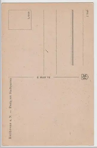 (69956) AK Heilbronn, Neckar, Partie am Stadtgarten, vor 1945