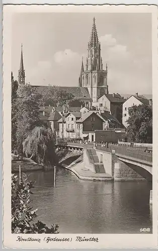 (69947) Foto AK Konstanz, Bodensee, Münster, nach 1945