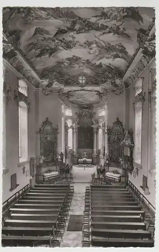 (69832) Foto AK Bad Mergentheim, Schlosskirche, Inneres 1955