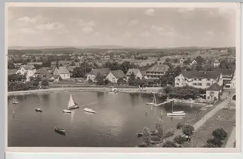 (68405) Foto AK Unteruhldingen am Bodensee, Gesamtansicht 1950er