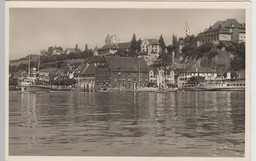 (68395) Foto AK Meersburg am Bodensee, Uferpanorama