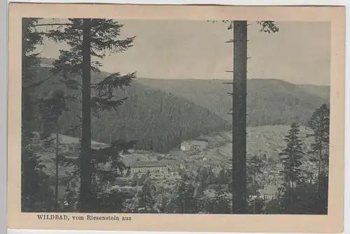 (68155) AK Bad Wildbad, Blick vom Riesenstein, vor 1945