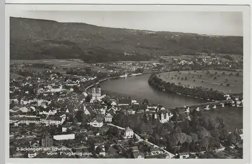 (66830) Foto AK Säckingen am Rhein, Gesamtansicht, Luftbild 1937