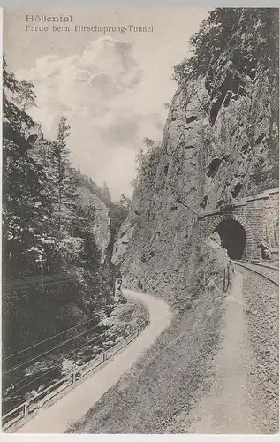 (65970) AK Höllental, Partie beim Hirschsprung-Tunnel, 1906