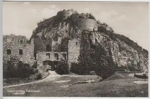 (63830) Foto AK Singen, Festungsruine Hohentwiel 1930
