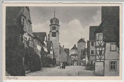 (63725) AK Langenburg, Stadttor, Pfarrkirche, vor 1945