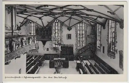 (6372) AK Freudenstadt, Stadtkirche Inneres 1943