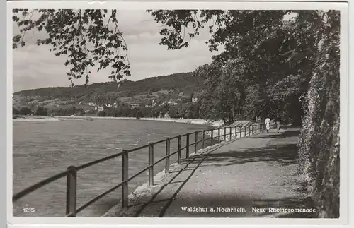 (63461) Foto AK Waldshut, Hochrhein, Neue Rheinpromenade, vor 1945