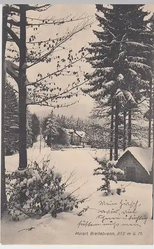 (62825) AK Kurort Breitebronn im Winter, 1929