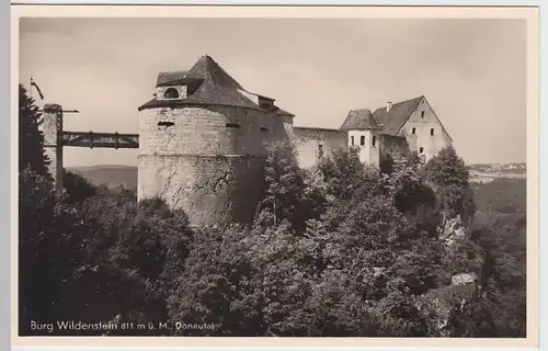 (61920) Foto AK Burg Wildenstein im Donautal, vor 1945