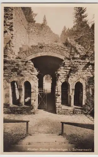 (61659) Foto AK Klosterruine Allerheiligen im Schwarzwald, vor 1945