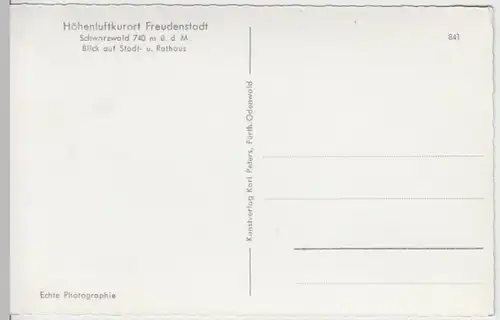 (6111) Foto AK Freudenstadt, Stadthaus, Rathaus, nach 1945