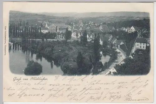 (59757) AK Gruss aus Mühlacker, Gesamtansicht, 1901