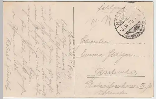 (56682) AK Herrenalb, Gesamtansicht, Feldpost 1915