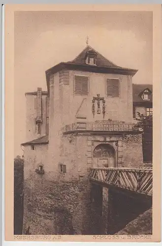 (56543) AK Meersburg am Bodensee, Schloss u. Brücke, vor 1945