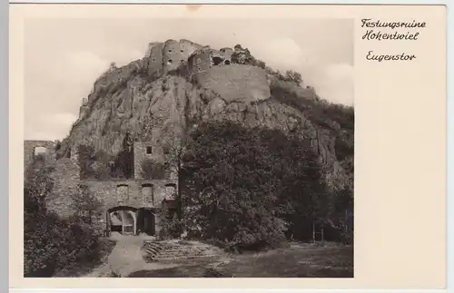 (56367) Foto AK Singen, Festungsruine Hohentwiel, Eugenstor, 1953