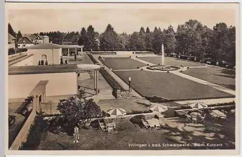 (5577) Foto AK Villingen, Schwarzwald, Städt. Kurpark 1938